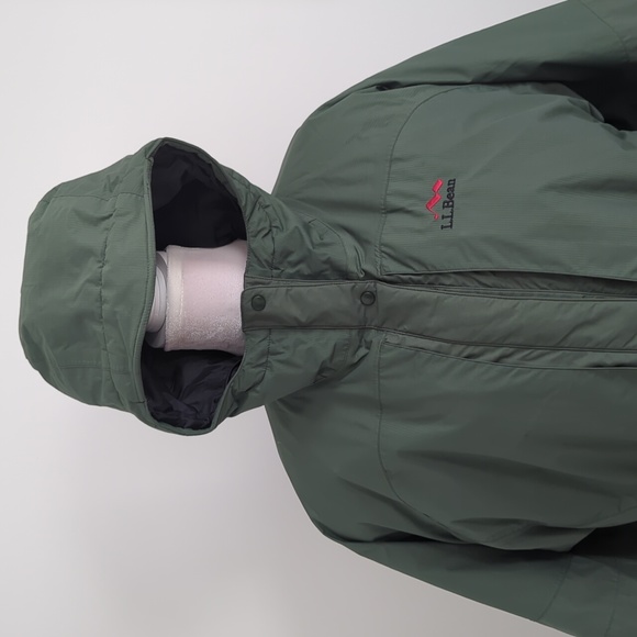 L.L. Bean Gore Tex XCR Insulated Down Parka Olive Green WMN size Large Vintage - Picture 4 of 12